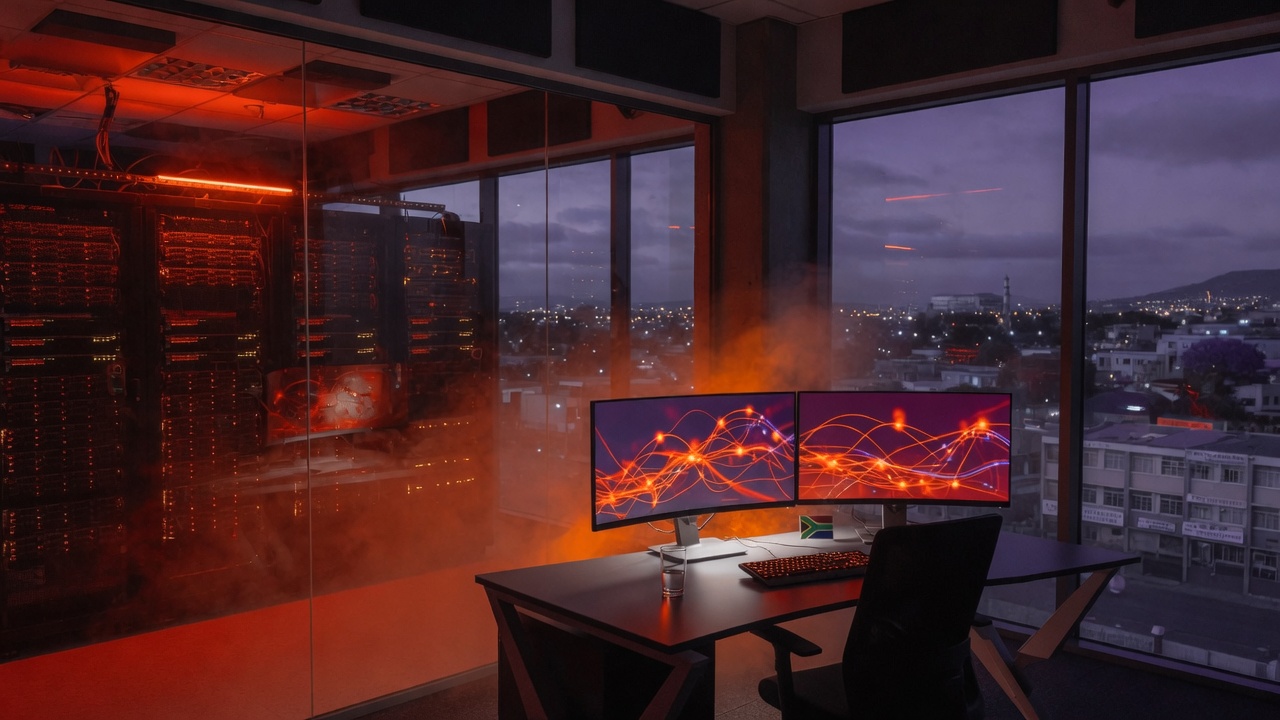 MiTSS operations centre overlooking Newcastle at dusk